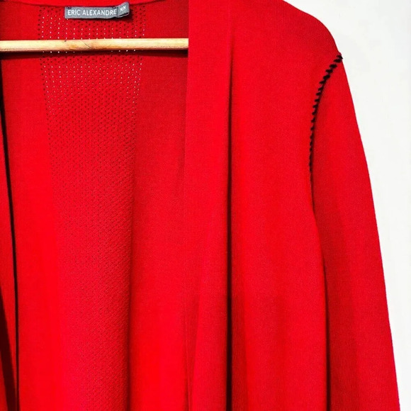 ERIC ALEXANDRE Open red cardigan - Picture 4 of 8